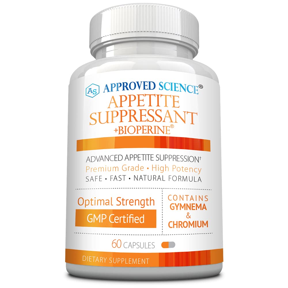 Aprobado Science® Appetite Suppressant - Gymnema, Cromo, Cayenne Pepper - 60 cápsulas - Hecho en los EE.UU.