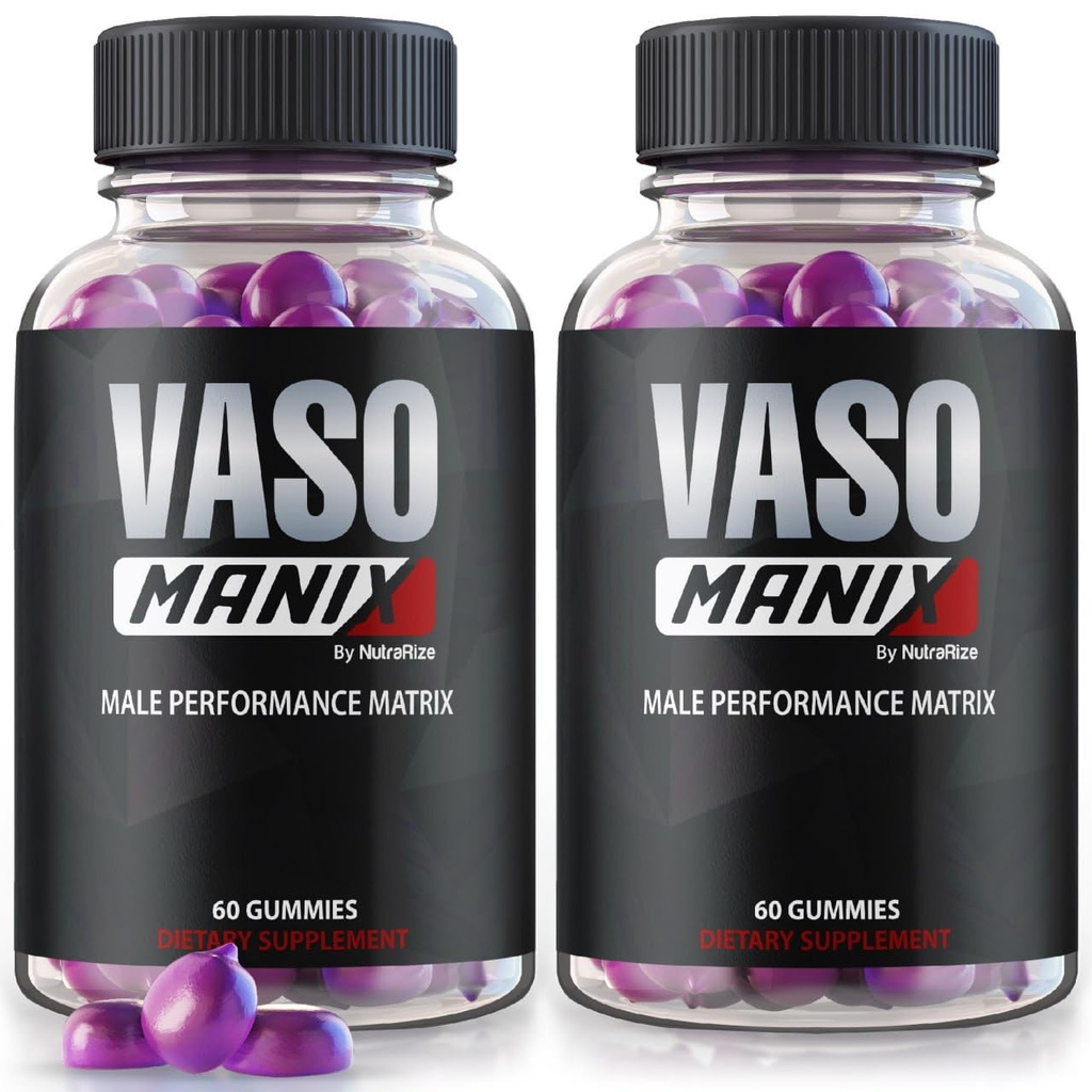 (2 Pack) VasoManix Gummies, Vaso Manix Classic Suplemento masculino, All Natural Formula for Men, Premium Gummy para apoyar el rendimiento, la confianza y la salud general, Reseñas oficiales (120 Gummies)
