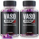 (2 Pack) VasoManix Gummies, Vaso Manix Classic Suplemento masculino, All Natural Formula for Men, Premium Gummy para apoyar el rendimiento, la confianza y la salud general, Reseñas oficiales (120 Gummies)