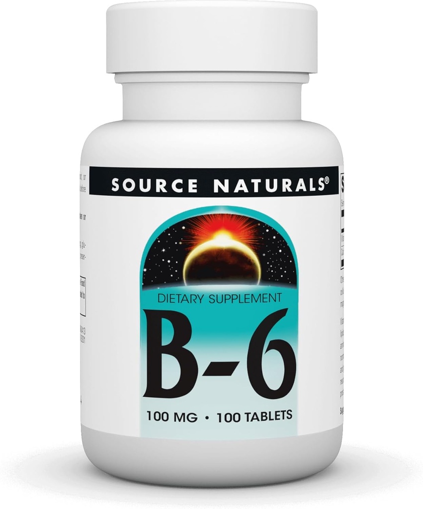 Fuente Naturals Vitamina B-6 100mg, Apoyo al Sistema Inmunitario, 100 Tablets