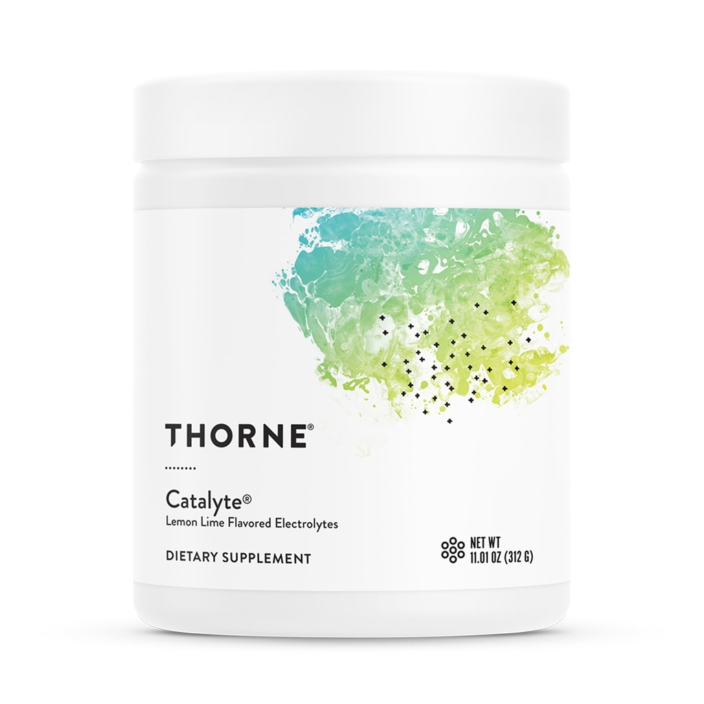 THORNE - Catalyte - Electrolyte Replenishment and Energy Restoration Suplemento* - No Artificial Sweeteners - NSF certificada para Sport- Lemon Lime - 11.01 Oz