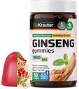 BIO KRAUTER Panax Ginseng Gummies - 1500 mg Strength - 60 Conde - Chewable Red Ginseng Suplemento - Immune Support Gummies - Vegan, Pectin-Based, Non-GMO