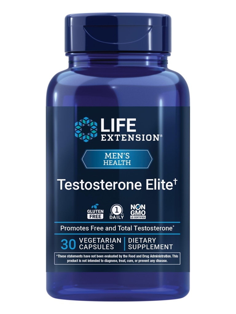 Extremo de la Extensión de la Vida Testosterona – Suplemento de Apoyo a la Producción de Testosterona para Hombres - con Luteolina, Extracto de semillas de granada y cacao - Gluten-Free, No GMO, Vegetariano - 30 cápsulas