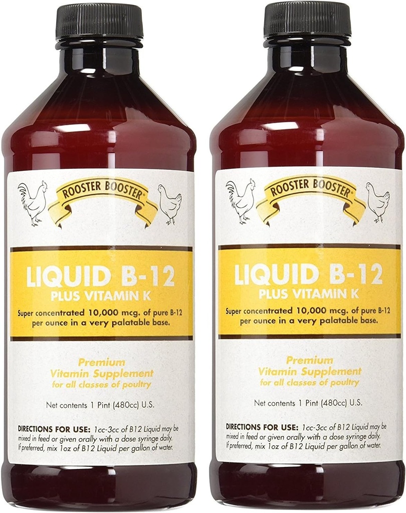 Booster de gallo (2 Pack) B-12 Liquid, 16 onzas