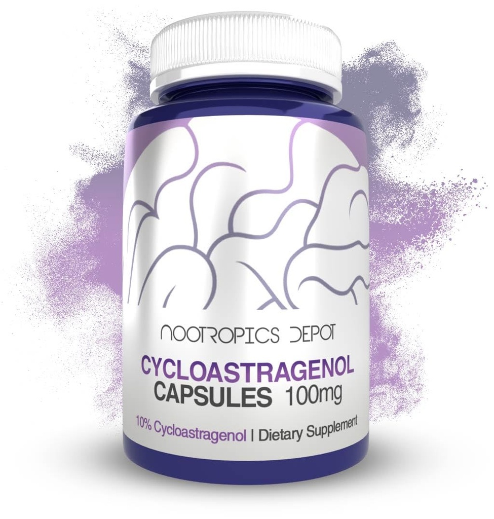 Nootropics Depot Cycloastragenol 10% Capsules TENIDO 100mg TEN 30 Conde Silencio Astragalus membranaceus TEN Cellular Health, Immune Support, Longitudes Telomeres
