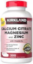 Citrato de calcio y zinc, 500 tabletas