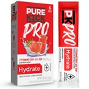 PURE KICK PRO Hydration Electrolyte Drink Mix, Strawberry Ice Pop, Incluye 1 Caja con 6 Packets en cada caja
