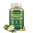 Soursop Graviola Gummies - 2000mg Extra Strength Soursop Leaves Extract, Vitamina C, Zinc &amp; Whole Natural Food for Immunity, Vegan, 60 Gummies