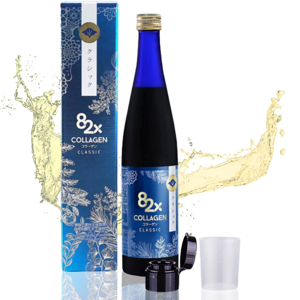 82X Classic Collagen - Marine Fish Tuna Collagen Peptides Bebida líquida para uñas de pelo de piel de Japón con 82 plantas fermentadas, vitaminas, minerales & suplementos