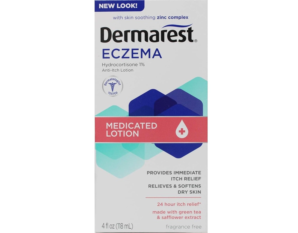 Dermarest Eczema Medicated Lotion | Dermatologist Tested | 4 FL OZ (6 Pack)