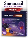 Sambucol Black Elderberry Throat Lozenges - Elderberry Cough Drops for Adults, Elderberry Zinc Lozenges Throat, Elderberry Lozenges - 20 Condes