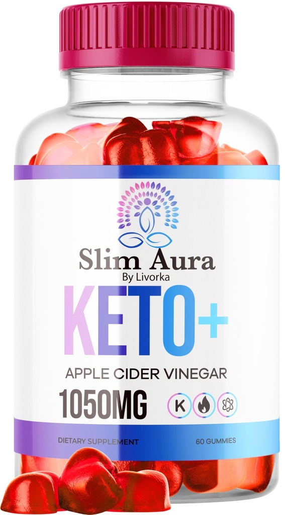 Slim Aura Keto ACV Gummies - Oficial Slim Aura Keto Plus Apple Cider Vinegar 1050MG Advanced Formula Gummys, All Natural Premium Formula, Slimaura Gomitas Reseñas, 60 Gummies por 1 Mes