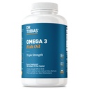 Dr. Tobias Omega 3 Fish Oil 2000mg Triple Fuerza con 800mg EPA 600mg DHA Por Servir  durable Fish Oil Omega 3 Suplementos para Heart Brain &amp; Immune Support - 180 Softgels (90 Servings)