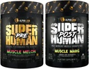 ALPHA LION Superhuman Pre Workout Powder & Post Workout Recovery Bundle, Sustained Energy & Focus + Lean Muscle Growth, Strength & Volume (Muscle Melon & Muscle Marg)