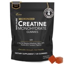 Cretina Monohydrate Gummies para Hombres &amp; Mujeres - Sugar Gratis &amp; Vegan Advanced Formula W/L-Taurine + Vitamina B12 - para la fuerza muscular, constructor de músculos, recuperación, energía adicional