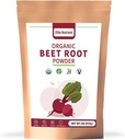 Pólvora de remolacha orgánica, no GMO, Gluten Gratis, Superalimentos veganos, Booster de óxido nítrico, Aumentar el rendimiento del ejercicio de resistencia y mejora (16 oz.)