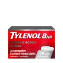 Tylenol 8 horas Acetaminofeno 650 mg cápsulas de liberación ampliadas, diseño rápido de la capa bi-actuada, alivio de dolor rápido y duradero para el músculo, articulación, espalda &amp; dolores de la artritis, reducción de fiebre, 100 conteo