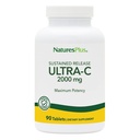 NaturesPlus Ultra-C 2000 mg - 90 Tabletas, Pack de 2 - Vitamina C con Rosa HIPS - Immune & Antioxidant Support - Vegetariano, Gluten Gratis - 180 Servimientos