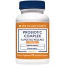 El Complejo Probiótico de Vitamin Shoppe 4 Billones CFUs – Capas de verduras de liberación dirigida – apoya la enfermedad intestinal y la digestión con un balance de las estrañas probióticas (90 cápsulas vegetales)