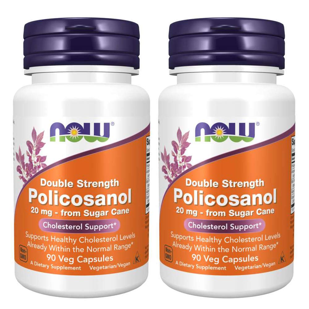 Ahora Comida Policosanol Doble Fuerza, 90 cápsula vegetal (Pack de 2)