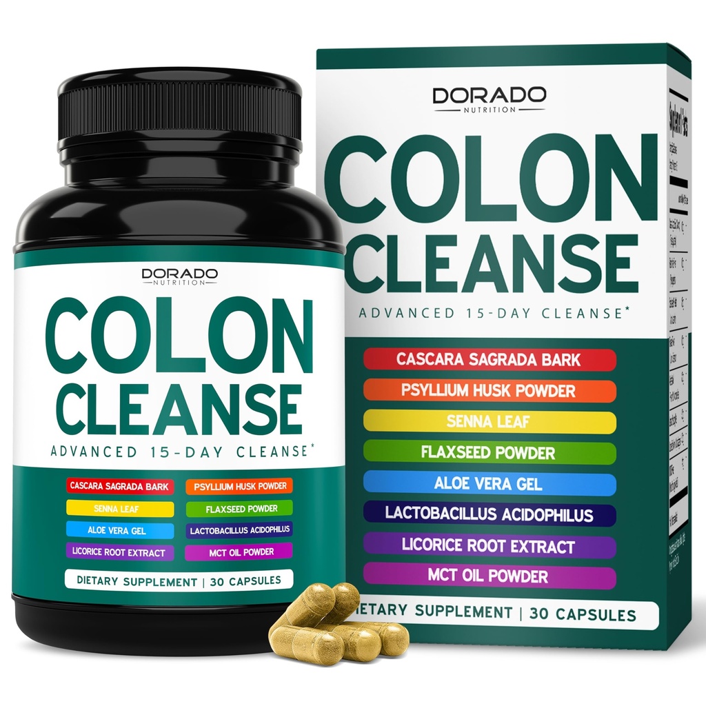Colon Cleanse " Detox 15 Day Gut Cleanse (30 conde) Intestinal Cleanse Pills " Probiotic for Gentle Laxative " Bowel Relief for Stomach Bloating - Third Party Tested, Vegan, Non-GMO - Made in USA