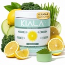 Kiala Nutrition Super Greens, Organic Greens Powder with Spirulina & Clorella for Digestion, Gut Health, Immunity, Energy, Gluten Free, Vegan, Sugar Free, Spectra Blend, Lemon Drop, 30 Servings