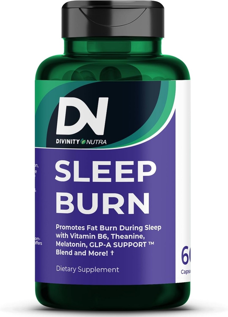 Sleep Burner Night Time Fat Burner,Night Shred Fat Burner and Natural Sleep Support for Men and Women,Metabolism Booster with Vitamin B6,L-Theanine Melatonin Astragalus Ceylon Cinnamon Berberine 60ct