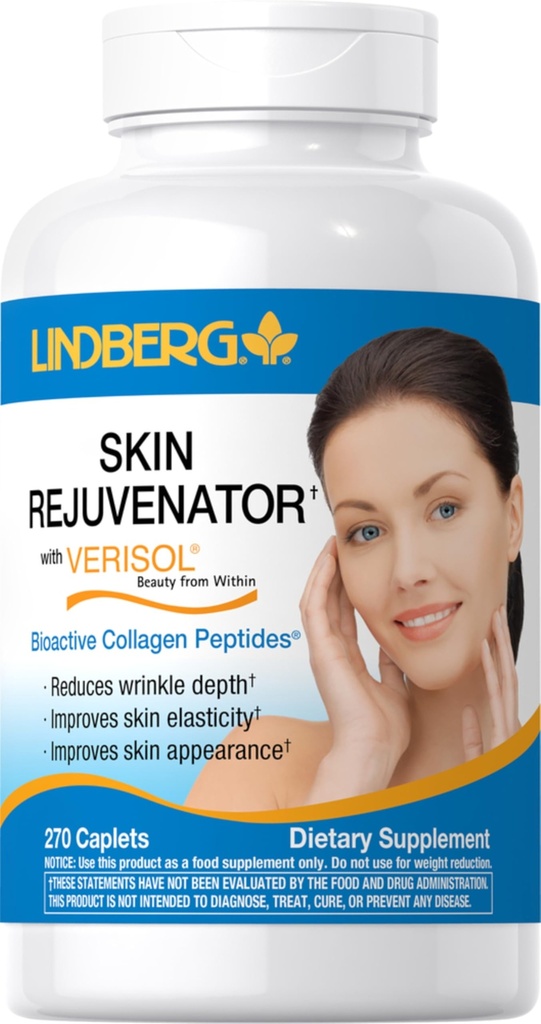Lindberg Skin Rejuvenator con Verisol Silencio 270 Tablets  durable with Collagen Peptides Silencio para el cabello, la piel y los clavos Suplemento