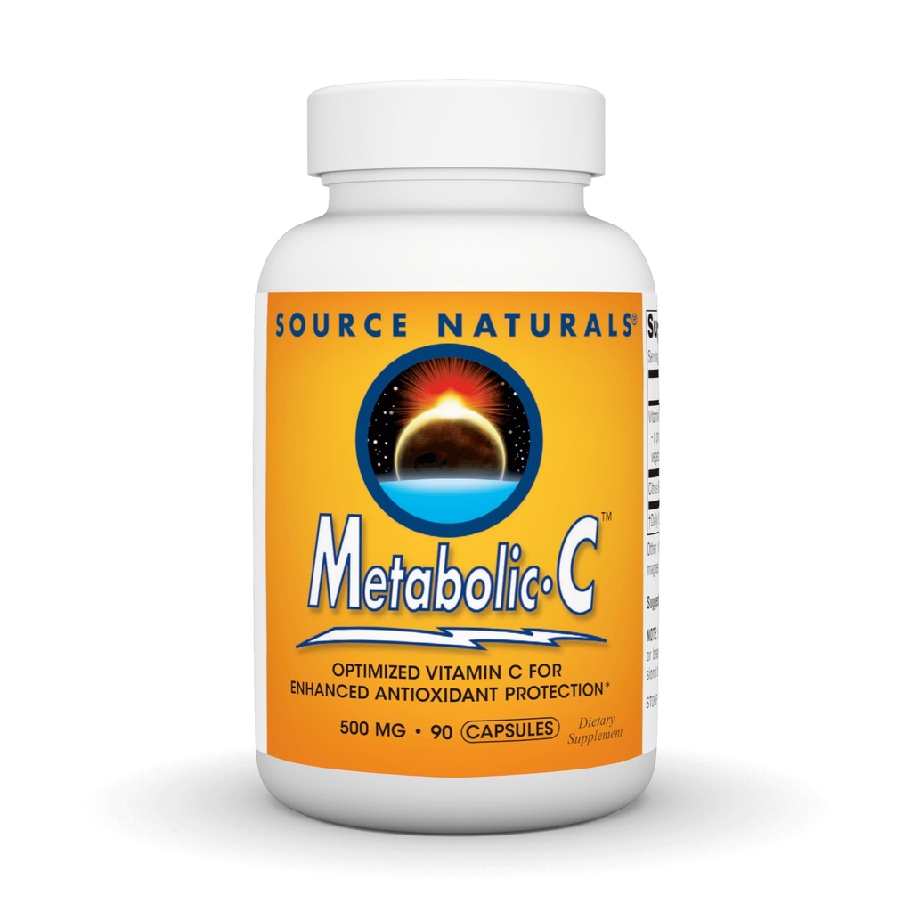 Fuente Naturales Metabólica C, Optimizada Vitamina C para la Protección Antioxidante Reforzada*, 500 mg - 90 cápsulas