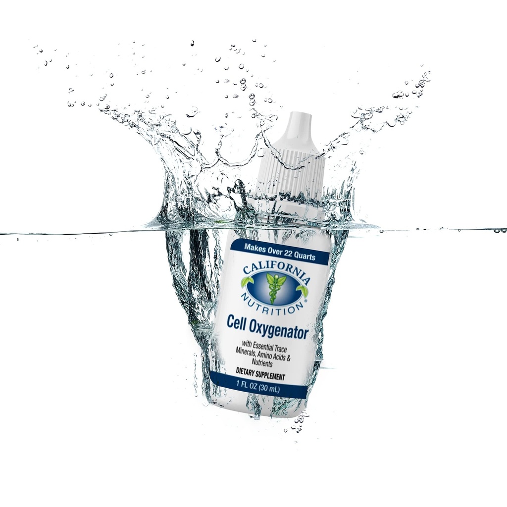 Oxígeno celular Oxígeno Boost, 1fl oz (30ml), gotas de oxígeno de alimentos celulares con zinc, sistema de apoyo inmunológico, suplemento dietético de oxígeno líquido, minerales de trazo & ácidos