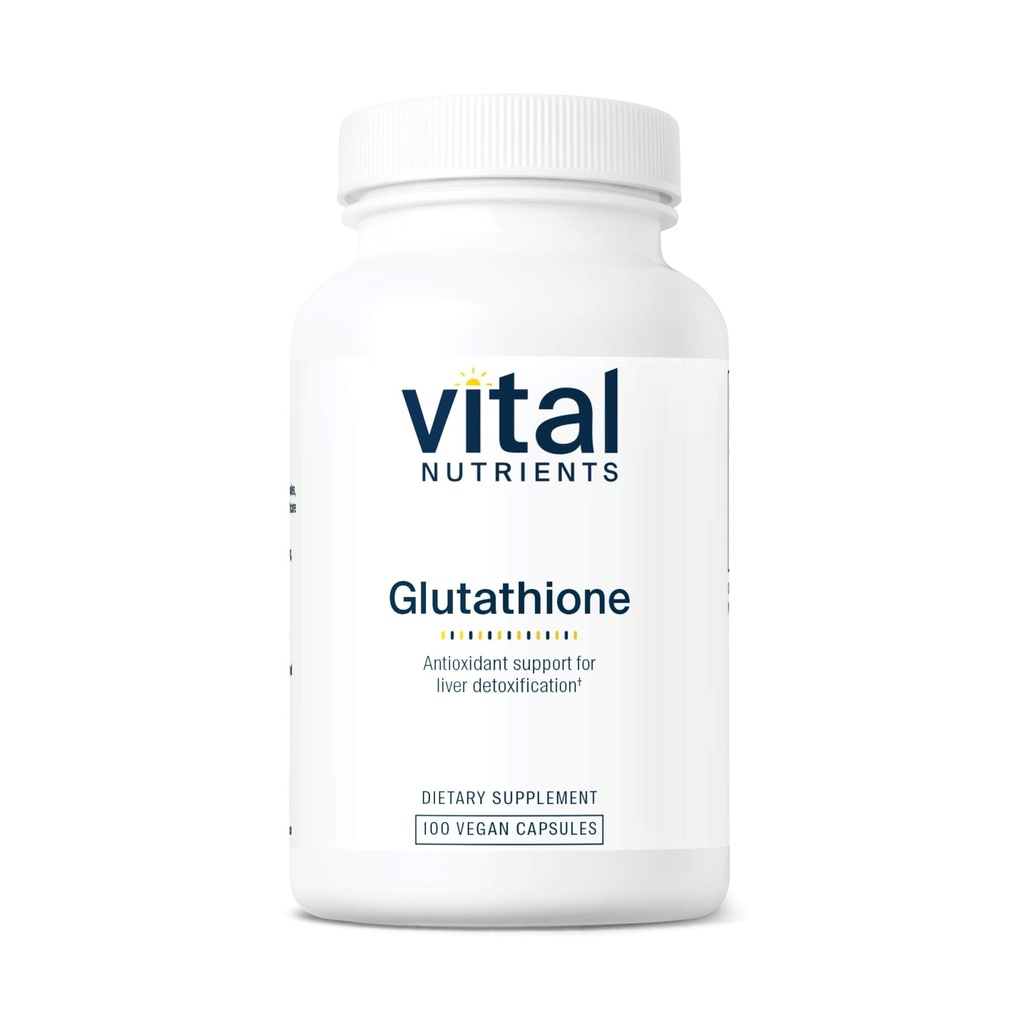 Vital Nutrients Glutathione 400mg ← Antioxidant Support for Liver Detox ← Vegan Antioxidant Supplement to Promote Liver Health and Liver Detox* TEN Gluten, Dairy, Soy Free TEN Non-GMO Silencio 100 cápsulas