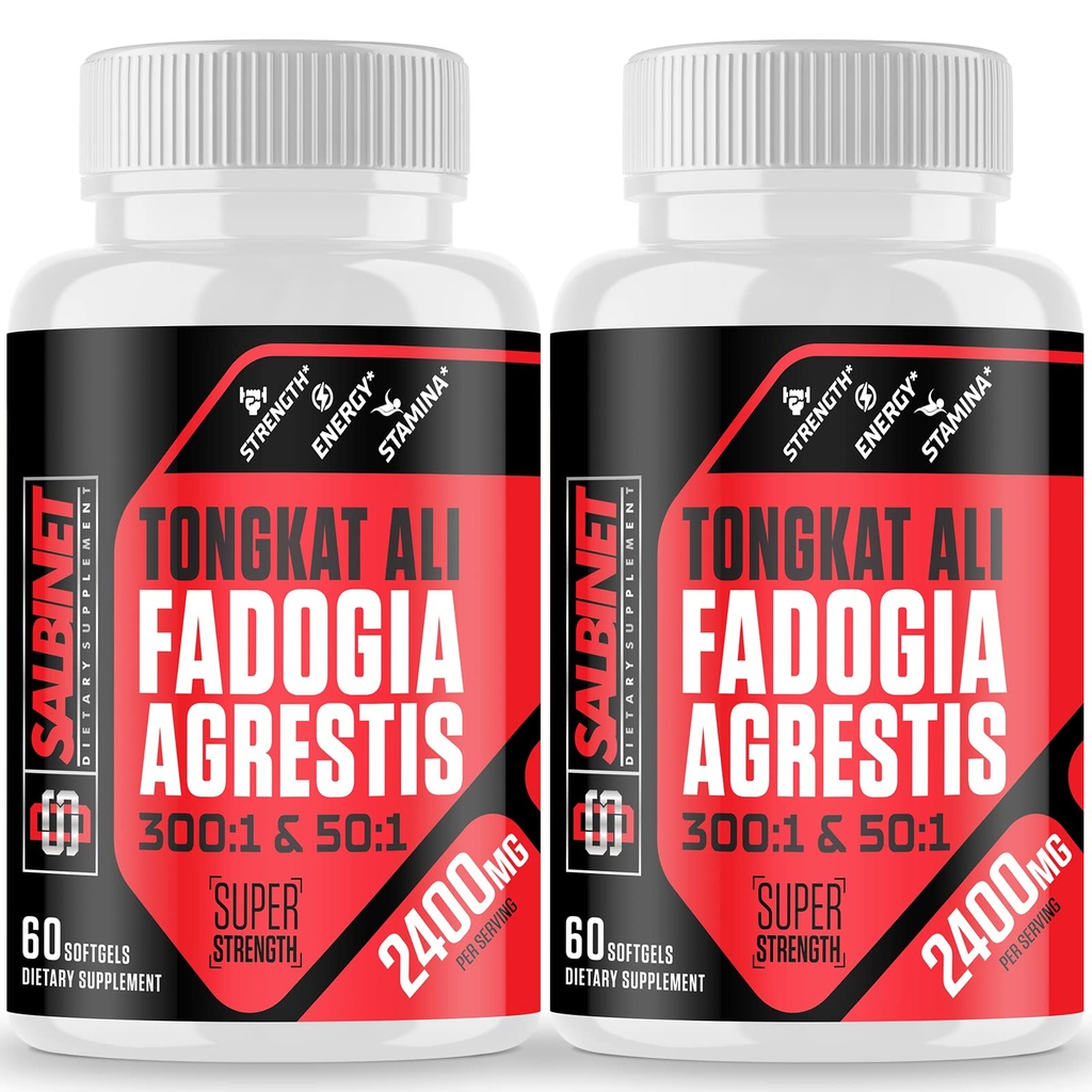 2400mg Fadogia Agrestis Tongkat Ali Suplementos - Tercera Parte Probada - 1400mg Fadogia Agrestis &amp; 1000mg Tongkat Ali, máxima fuerza, masa muscular &amp; rendimiento deportivo, 2 paquetes