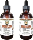 Extracto líquido libre de alcohol Spirulina, Espirulina Orgánica (plaquetas Arthrospira) Dried Algae Glycerite Natural Herbal Suplemento, Hawaii Pharm, USA 2x2 fl.oz