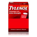 Tylenol Extra Strength Acetaminophen Caplets, 500 mg, Pain Relief & Fever Reducer para dolor de cabeza, Backache, Toothache, Menstrual Cramps & Pain, Travel-Friendly Packaging, 2-Caplet Pouches, 50 Condes
