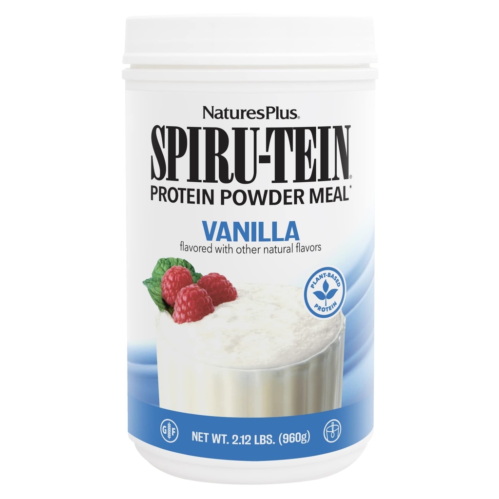 NaturalezasPlus SPIRU-TEIN, Vainilla - 2.12 lbs - Spirulina Protein Powder - Vitaminas &amp; Minerales for Energy - Vegetariano, Gluten Gratis - 32 Servings