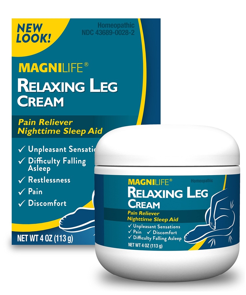 MagniLife Relajando la crema de la pierna, piernas inquietos, pene profundo tópico para el dolor, naturalmente calmar el calambre, el malestar, y tirar con lavanda y el magnesio - 4oz