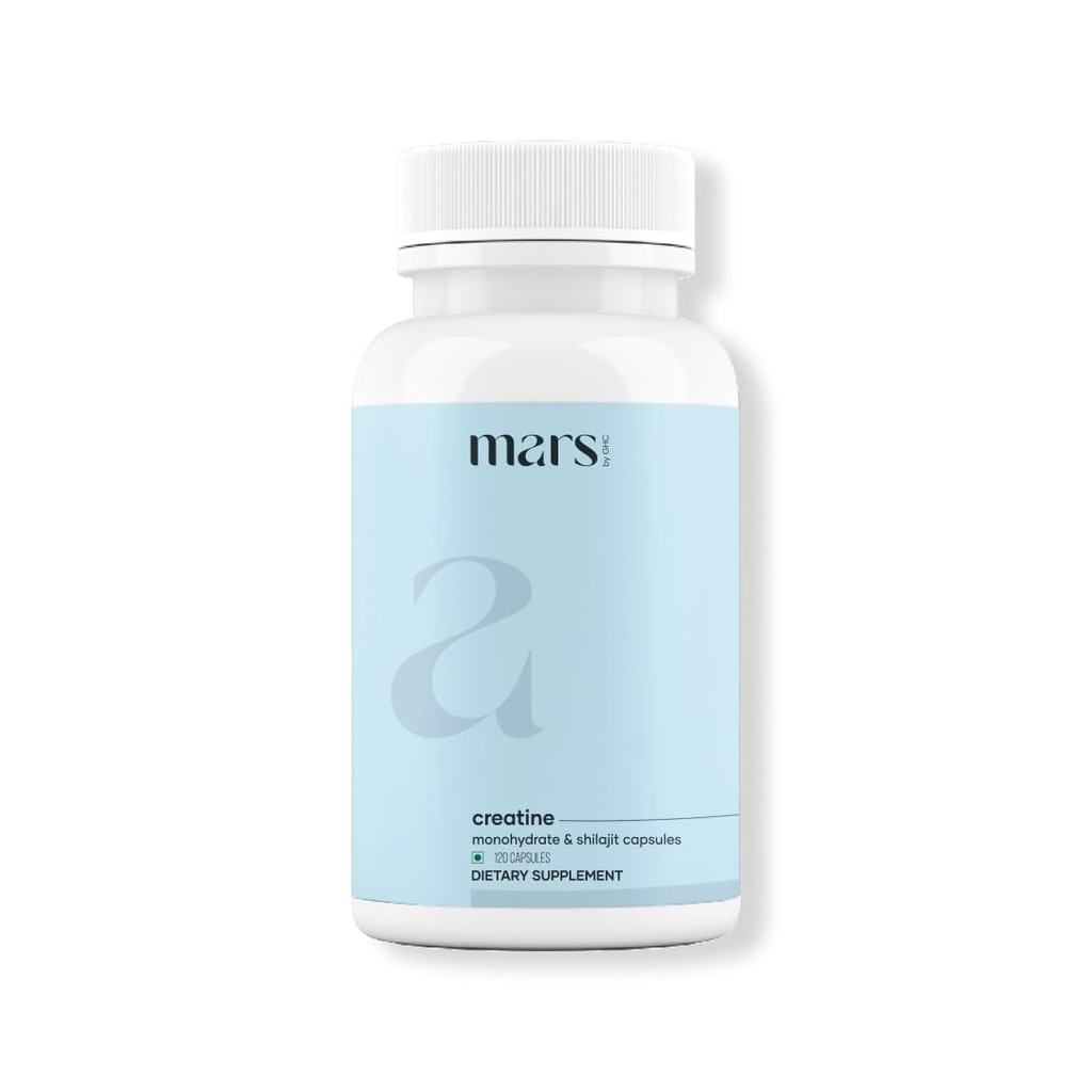 mars by GHC Micronized Creatine Monohydrate Caps with Shilajit & Ashwagandha (120N) ← Global Well-Being - Pack of 1