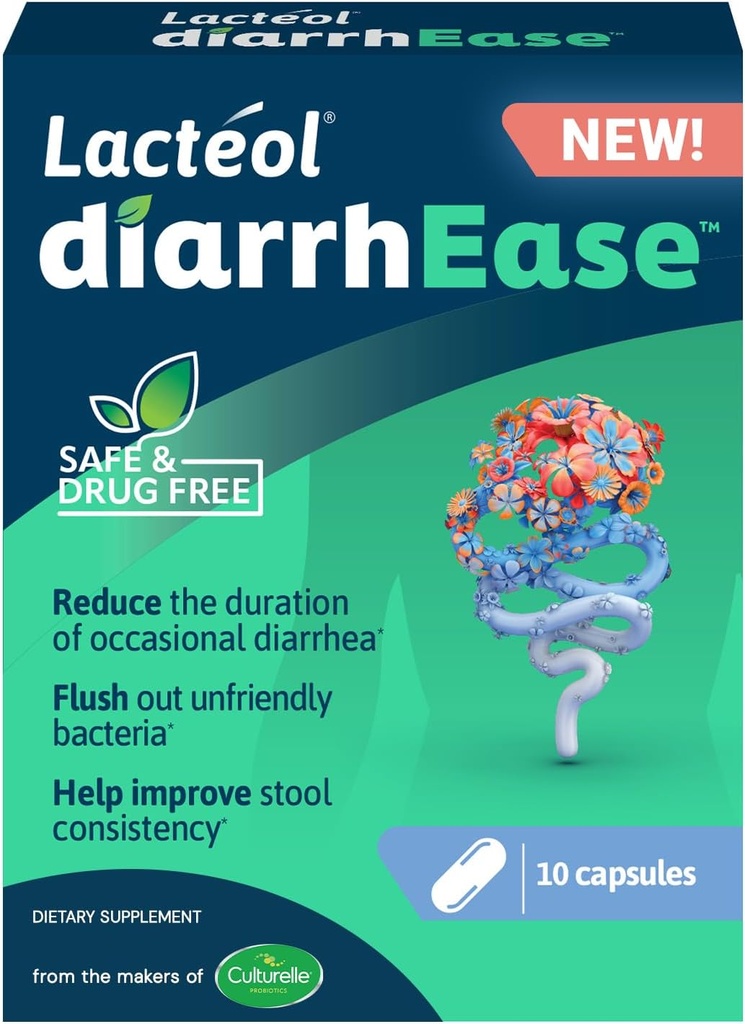 DiarrhEase- a Safe, Drug Free and Clinically Tested Postbiotic Strain That Helps Soothes Occasional Digestive Upset and Shortens La duración de la diarrea ocasional, 10 Conteo
