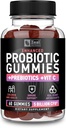 Gummies Probióticas para Adultos y Niños (60 Cuenta Silencio 5 Billion CFU) w / Antioxidantes de Berry Orgánica & Vitamina C para Apoyo Inmunitario y Digestión Gummy- Prebióticos y Probióticos para mujeres Gummies