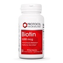 PROTOCOLO PARA LA VIDA BALANCE Biotina 5,000mcg - Vitamina B7 Suplemento - Pelo, Piel, Nails Soporte - para el metabolismo de carbohidratos " Crecimiento de células - Biotina Vitamina B cápsulas - 90 caps