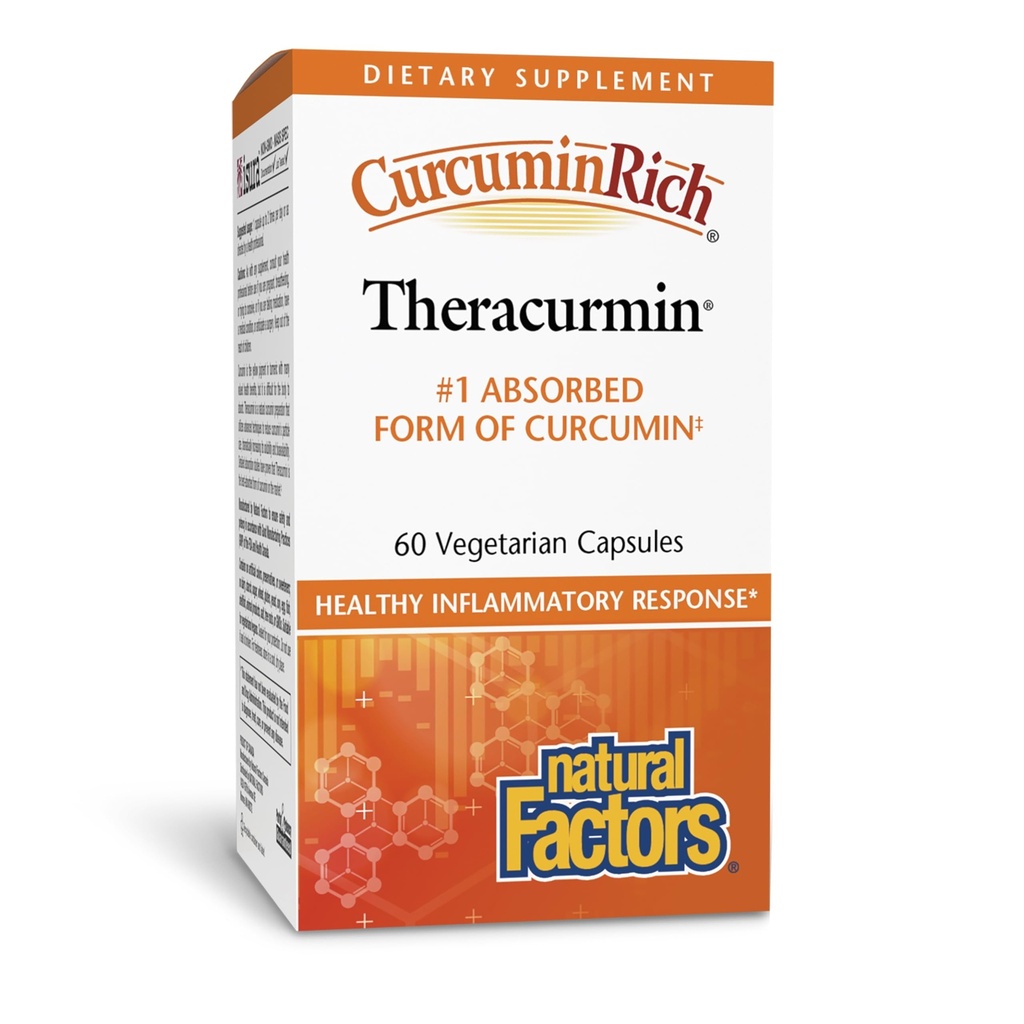 Natural Factores CurcuminRich Theracurmin - Antioxidante Suplemento de Apoyo con Curcumin - Dietary Suplemento Ayudas Muscle & - 60 cápsulas vegetarianas (60 Servimientos)