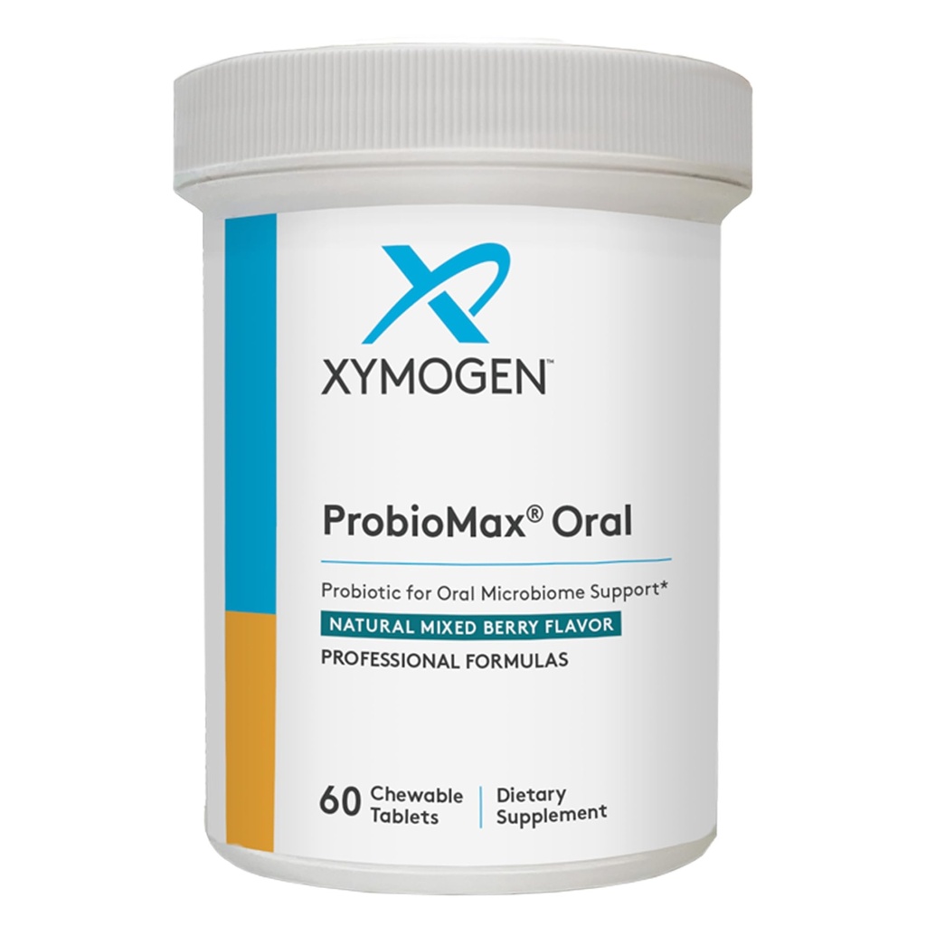 Probióticos orales XYMOGEN para Gum Health + Cuidado dental - ProbioMax - Probióticos dentales para un ratón saludable con bifidobacterium Lactis (60 Tabletas)