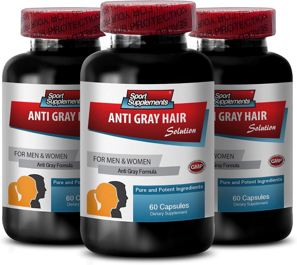 Pills de biotina para el crecimiento del cabello - Anti-Pelo gris - Chlorophyll Powder, Gris Hair Orgánica, Gris Hair Restore, Gris Gray Hair Suplementos, Gris Gray Hair inverso para hombres, Gris Hair inverso para mujeres 6B 360C
