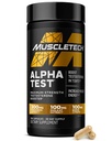 MuscleTech Testosterone Booster para Hombres, AlphaTest - T-Boost Mens Suplemento con Tribulus Terrestris " Boron - Daily Hombre Gym Workout Suplementos para el crecimiento muscular, resistencia " Energía - 120 pastillas