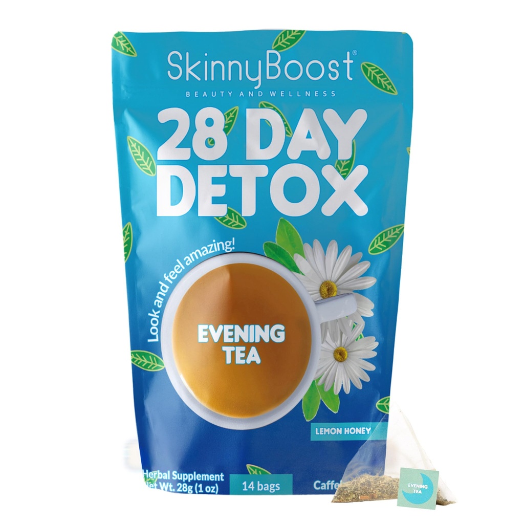 Skinny Boost Evening Detox Tea-14 Tea Bags Total, Admite Detox y Cleanse, Reducir Bloating, 100% All Natural, Vegan, Non GMO