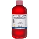 True Colloidal Gold – 25 ppm - 99.99+% Purity - 250 mL (8.45 Fl Oz) en Clear BPA-Free Plastic Bottle - Made in USA