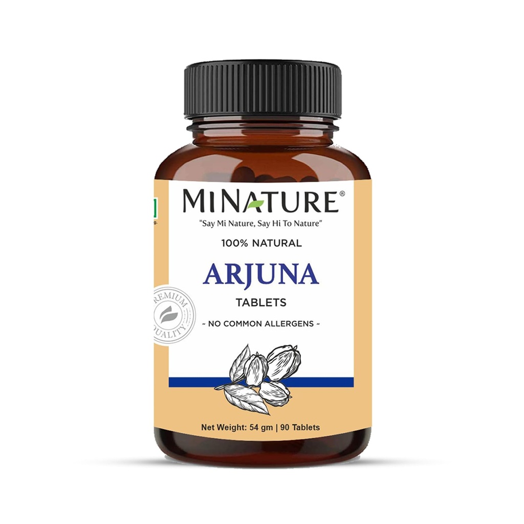 Arjuna Tablets by mi Nature -90 Tablets, 1000mg TENIDO 45 Day Supply TEN 100% Natural Arjuna Tablet ← Arjun bark ANTE Saraca Indica Silencio desde India