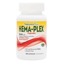 NaturalezasPlus Hierro Hema-Plex - 60 Cápsulas de acción rápida - 85 mg Hierro Chelatado - Total Sangre Salud - con Vitamina C & Bioflavonoides - Vegan, Gluten Gratis - 30 Servimientos