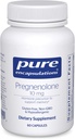 Encapsulaciones puras Pregnenolone 10 mg - Soporte Memoria & Balance hormonal* - Precursor hormonal - Gluten Free & Non-GMO - 60 cápsulas