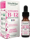 LiveWise Naturals Vitamina B12 Liquid Drops for Kids ← Toddlers and Children I Methylcobalamin and Adenosylcobalamin ← USDA Organic I Vegan ← Non-GMO ← Gluten Free tención Low Dose